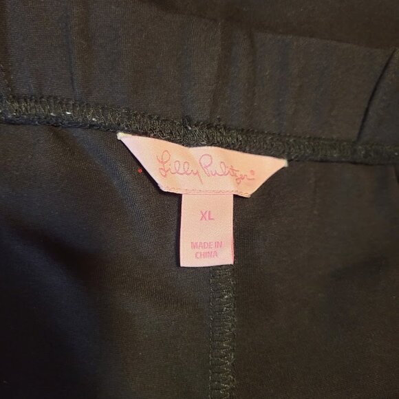 Lilly Pulitzer Travel Pants Pull-On Elastic-Waist Women’s XL Black - Picture 3 of 6